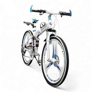 ROAD FASTARS X6 Men's 21 Gear Foldable Mountain Bicycle Dual Suspension MTB Cycle with Gears Folding Gear Bike, Cycle with Gear for Men, 21 Speed Mountain Bike Men's Bicycle(White)